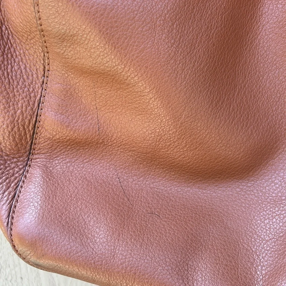 Michael Kors Brown Leather Hobo Bag with Chain Strap Details Bohemian Summer